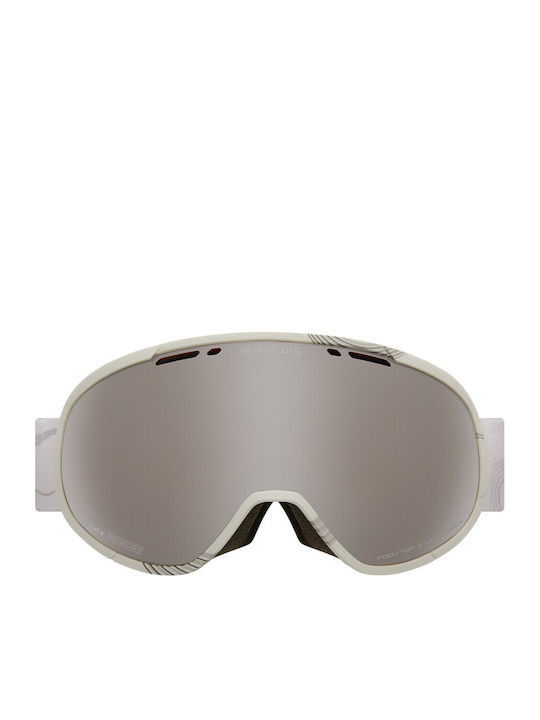 Cairn Genius Otg Spx3000 Μάσκα Σκι & Snowboard Ενηλίκων Λευκή με Φακό σε Γκρι Χρώμα