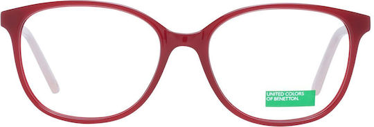 Benetton Weiblich Kunststoff Brillenrahmen Rot BEO1031 238