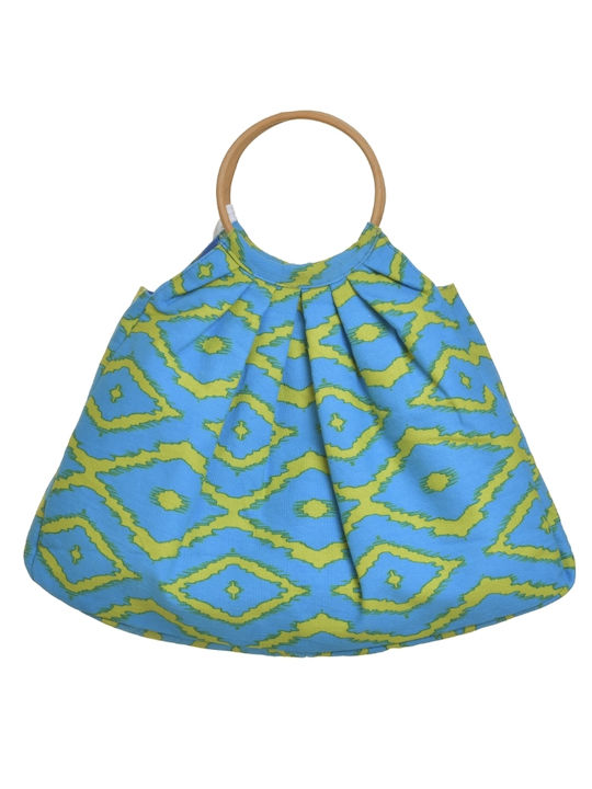 Ble Resort Collection Fabric Beach Bag with Wallet Turquoise