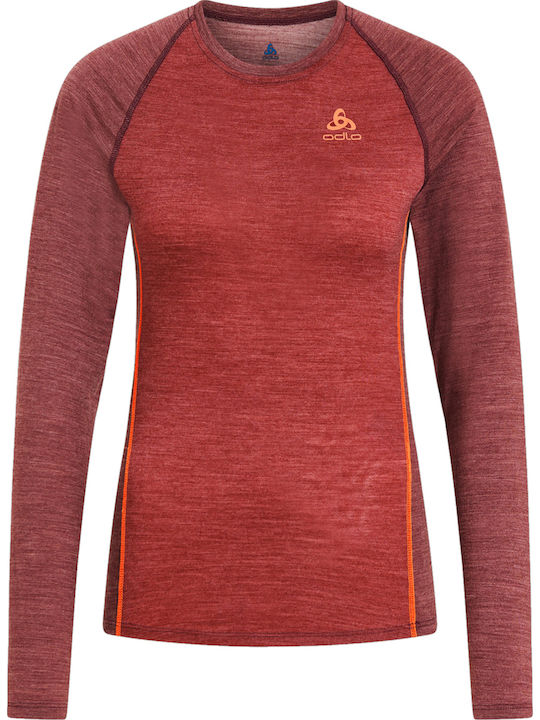 Performance Wool 150 Γυναικεία Μπλούζα Μακρυμάνικη Πορτοκαλί