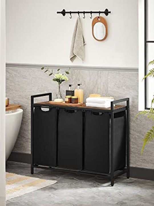 Vasagle Set Laundry Baskets Fabric 38l 93x33x72cm Brown