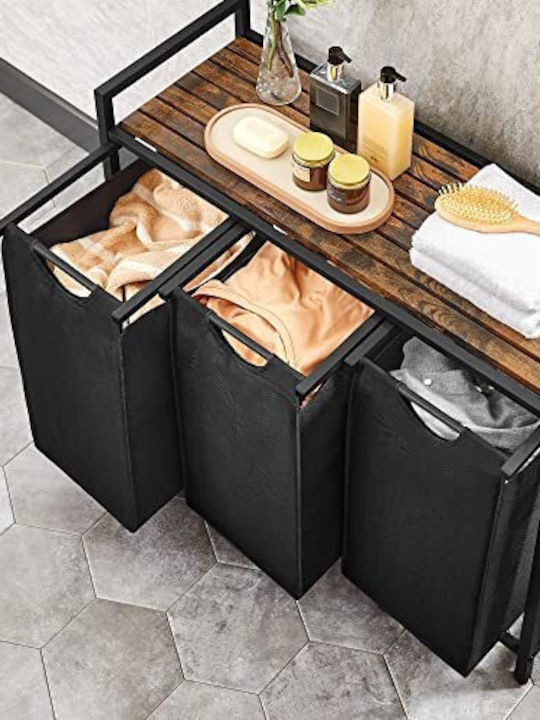 Vasagle Set Laundry Baskets Fabric 38l 93x33x72cm Brown