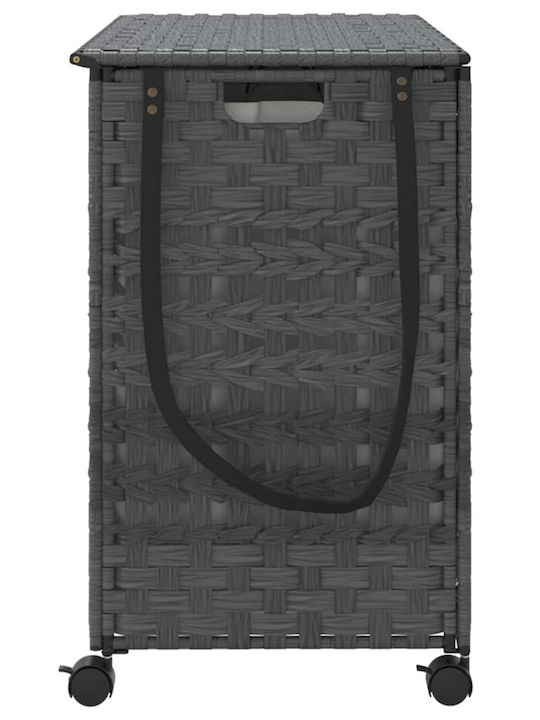 vidaXL Coș De Rufe Din Țesătură Pliabil Cu Capac 66x35x60 Cm Gri