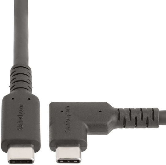 StarTech USB 2.0 Cable USB-C male - USB-C 100W PD Μαύρο 0.5m RUSB31CC50CMBR