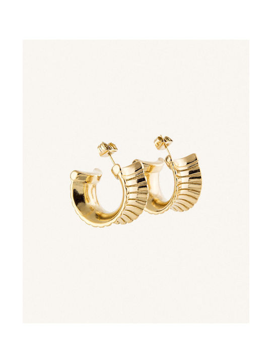 StanStefan Earrings Hoops made of Steel Gold Plated