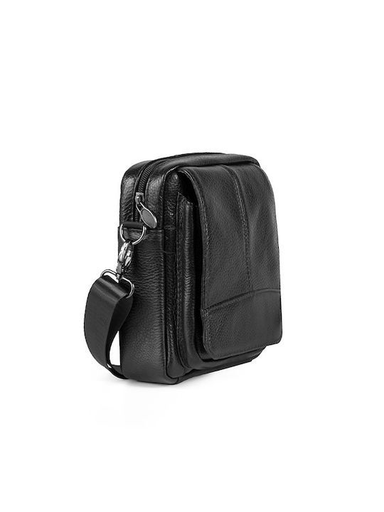 Leather Men's Bag Shoulder / Crossbody Black