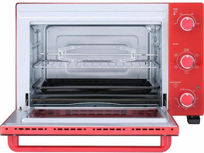 Continental Edison Electric Countertop Oven 35lt Without Burners Red