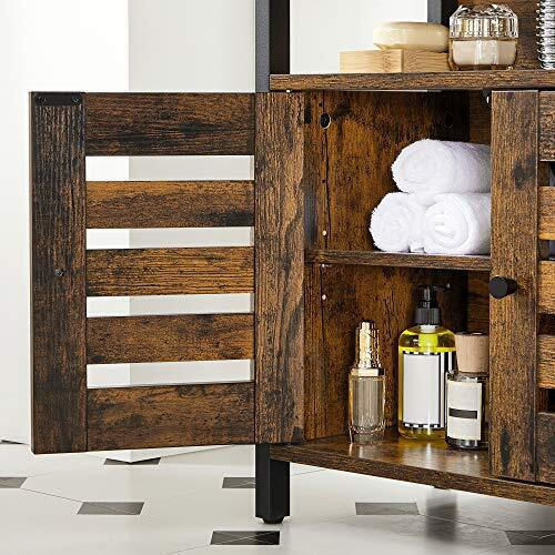 Vasagle Πάγκος χωρίς Νιπτήρα Μ60xΒ30xΥ60cm Rustic Brown and Black