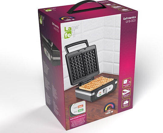 Lafe Βαφλιέρα για Ορθογώνιες Βάφλες 2 Θέσεων 1400W