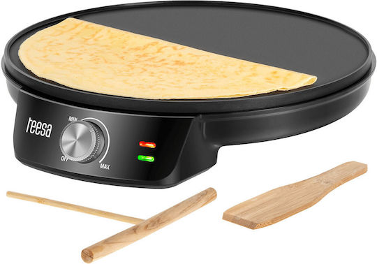 Teesa Κρεπιέρα 30cm Μαύρη 1400W