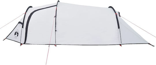 vidaXL Summer Camping Tent Tunnel White with Double Cloth for 3 People 370x185x108cm