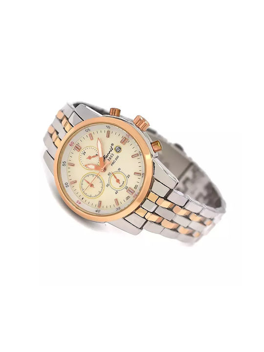 Farril Uhr Chronograph mit Rose Gold Metallarmband