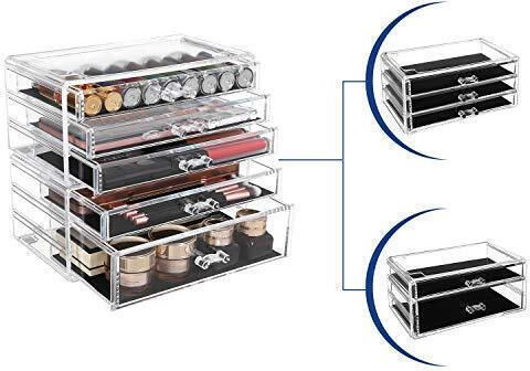Songmics Songmics Kosmetikorganisator Mit 5 Schubladen Transparent 24x22x13.5cm