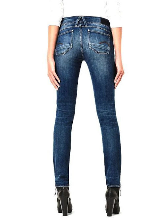 G-Star Raw Lynn Damen Stoff Hose in Enger Passform Blau