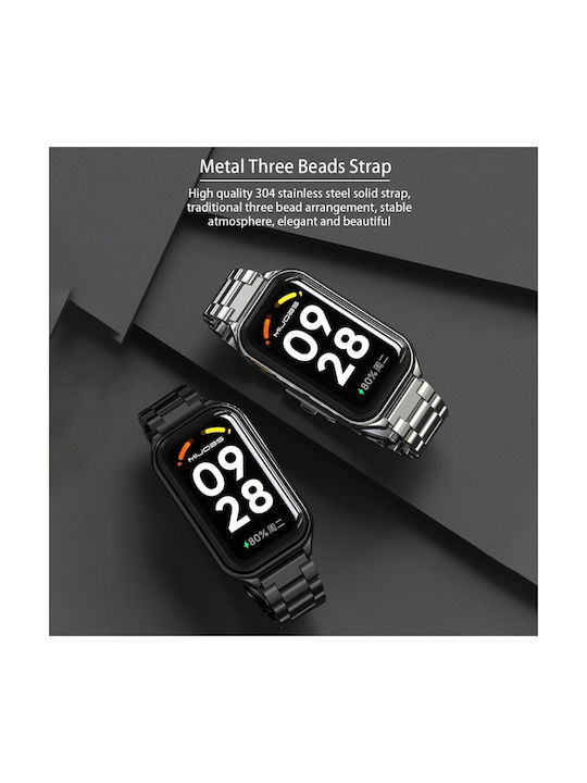 Mijobs Redmi Λουράκι Ανοξείδωτο Ατσάλι Ροζ Χρυσό (Realme Band 2)