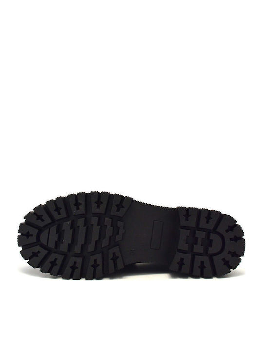 Leather Women's Loafers in Black Color