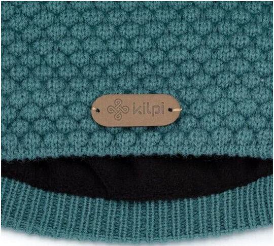 Pom Pom Beanie Γυναικείος Fleece Σκούφος Πλεκτός σε Πράσινο χρώμα