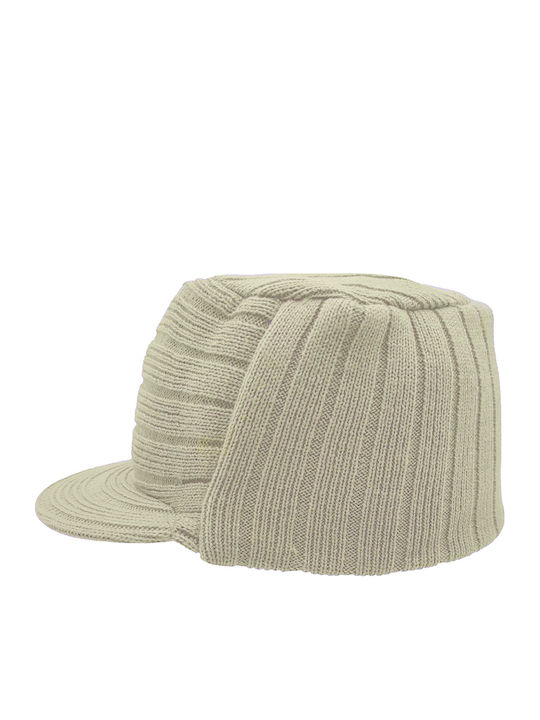 Beanie Γυναικείος Σκούφος Πλεκτός σε Εκρού χρώμα