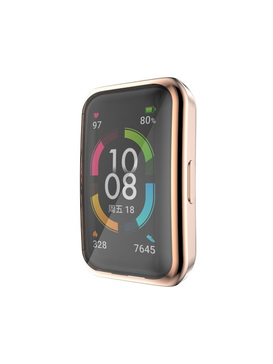 Θήκη Σιλικόνης σε Ροζ Χρυσό χρώμα για το Huawei Band 7