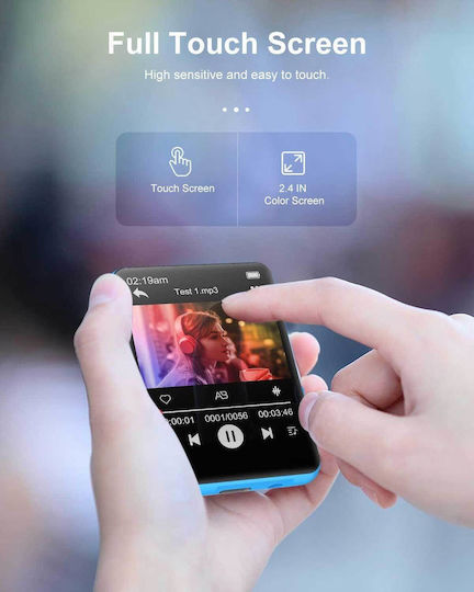 Joliker M4S MP3 Player (64GB) with IPS Touch Screen 2.4" Blue