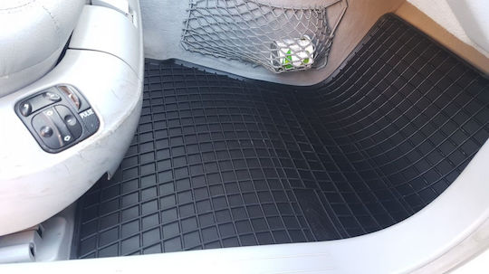 Refref Set of Front and Rear Mats 4pcs Tray Type for Mercedes-Benz S 1998-2005 Black