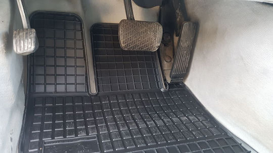 Refref Set of Front and Rear Mats 4pcs Tray Type for Mercedes-Benz S 1998-2005 Black