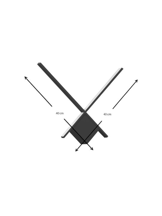 Megapap Division Lamp Wall with Integrated LED Black 5x40cm