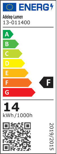 Adeleq LED Bulb 14W Fluorescent Type 90εκ. for Socket G13 and Shape T8 Warm White 1400lm