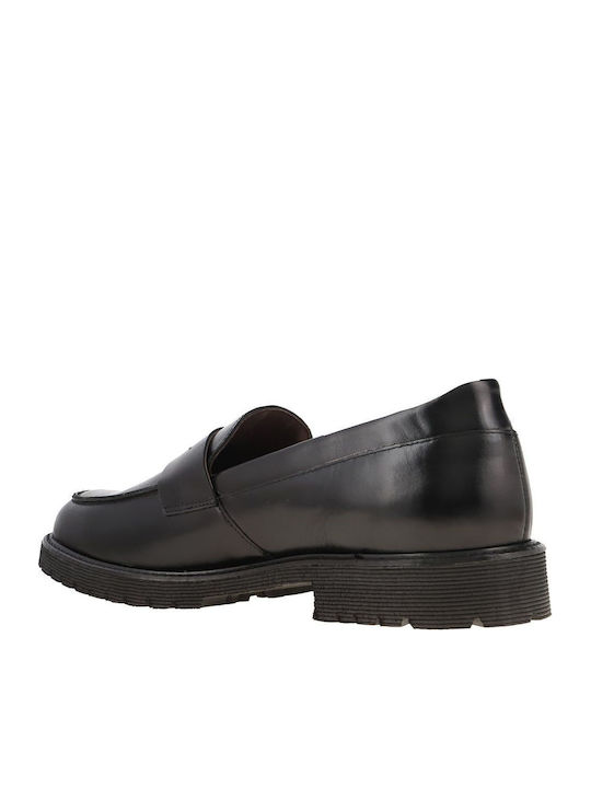 Δερμάτινα Ανδρικά Loafers σε Μαύρο Χρώμα