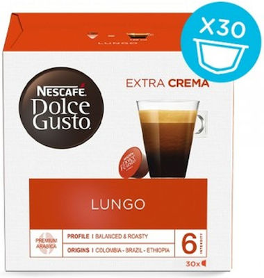 Nescafe Κάψουλες Espresso Lungo Συμβατές με Μηχανή Dolce Gusto 6caps