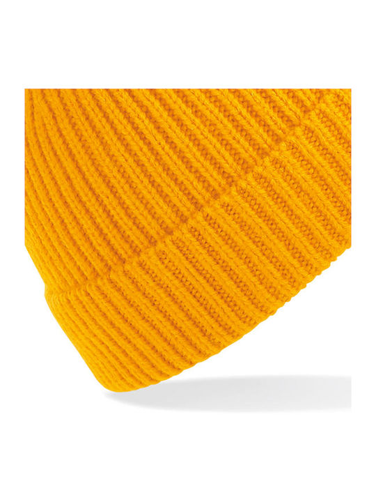 Beechfield Beanie Masculin Căciulă cu Tricotaj Rib Sun Yellow