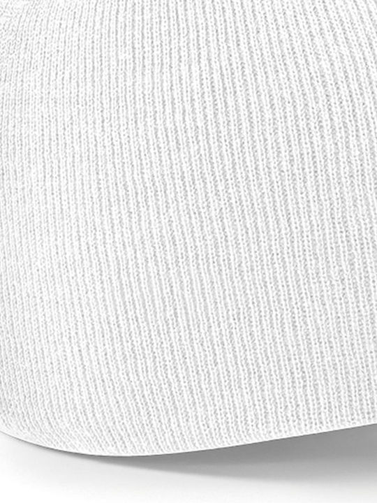 Beechfield B44 Knitted Beanie Cap White