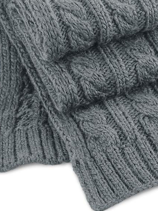 Beechfield B499 Women's Knitted Scarf Gray