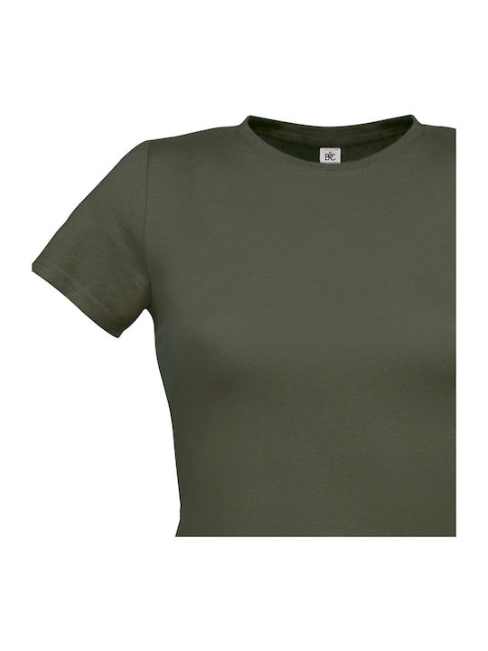 B&C Women's Short Sleeve Promotional T-Shirt Khaki