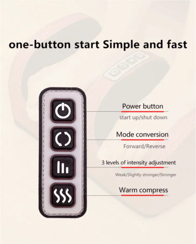 Health Electric Foot Massager Massage Device Shiatsu for the Legs with Infrared Heat Black