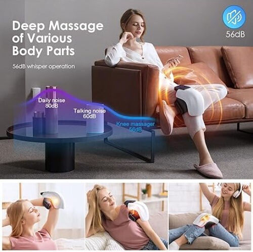 Massage Device for the Legs with Infrared Heat Red