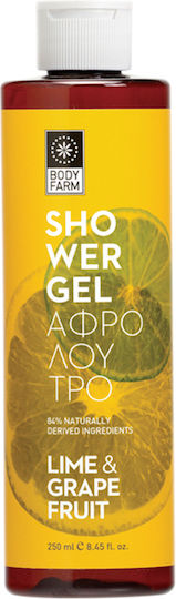 Bodyfarm Grape Fruit Shower Gel Αφρόλουτρο σε Gel με Aloe Vera & Άρωμα Εσπεριδοειδή 250ml