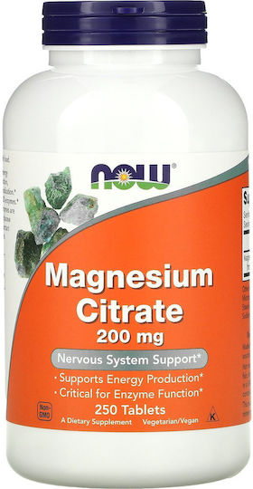 Now Foods Magnesium Citrate 200мг 250 табове