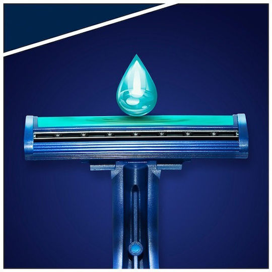 Gillette Blue II Plus Бръсначки за еднократна употреба с 2 остриета и лубрикантна лента 5бр