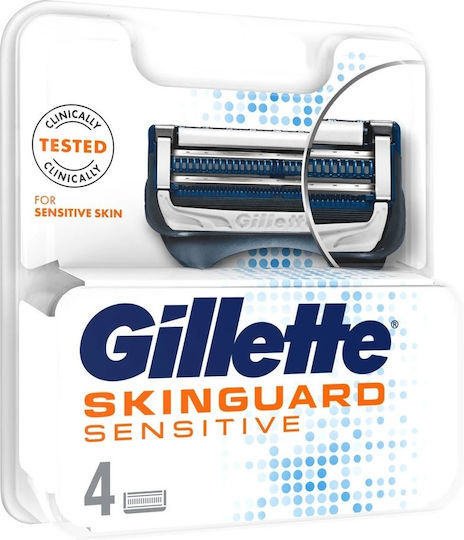 Gillette Skinguard Sensitive Резервни глави с 2 остриета и лубрикантна лента за чувствителна кожа 4бр