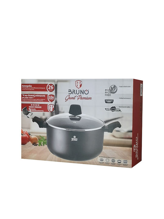 Bruno Granit Premium Βαθιά Κατσαρόλα από Αλουμίνιο 26cm