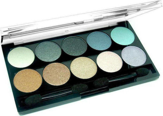 W7 Cosmetics Perfect 10 Lidschatten Palette Mit Gepressten Puder in Mehrfarbiger Form