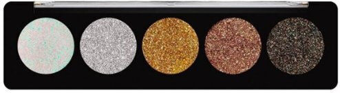Profusion Cosmetics 5 Shade Glitter Eye Shadow Palette in Solid Form Onyx Gems