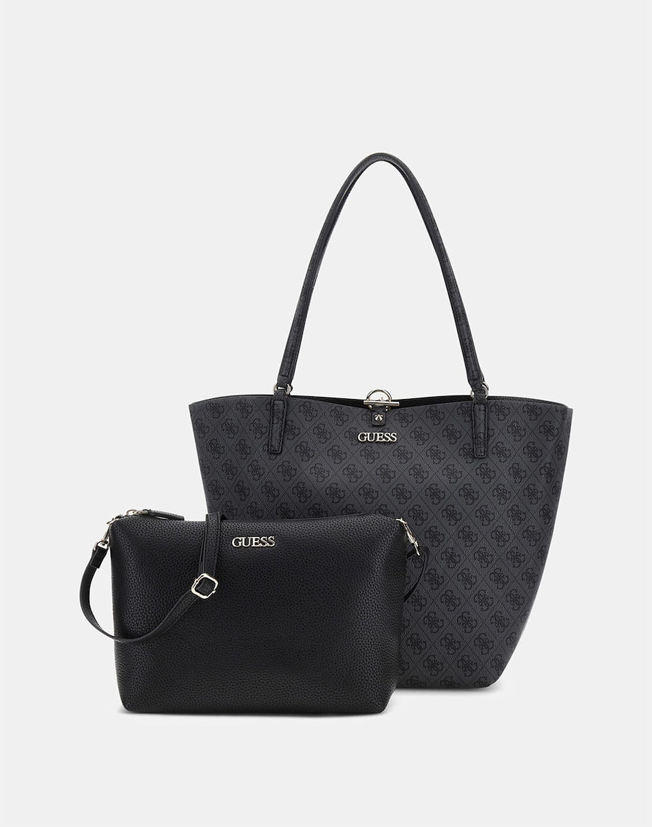 Guess Alby Set Women's Bag Shopper Shoulder Black HWSA7455230-CBL