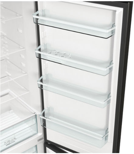 Gorenje Ψυγειοκαταψύκτης 331lt NoFrost Υ200xΠ60xΒ59.2εκ. Μαύρος NRK6202EBXL4