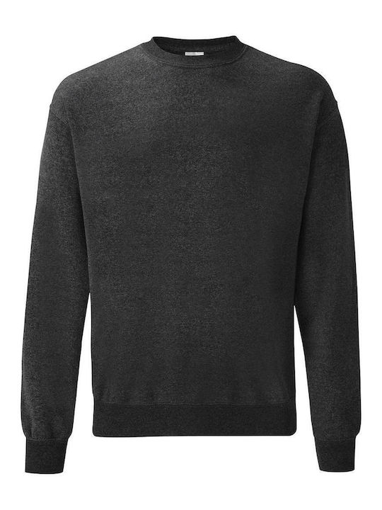 Fruit of the Loom Мъжко Рекламна тениска Дълъг ръкав Тъмно сиво Heather Grey