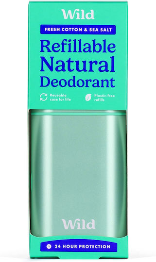 Wild Fresh Cotton And Sea Salt in schwarzem Gehäuse Deodorant als Balsam 40gr