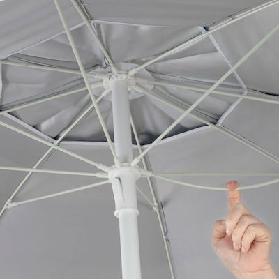 Formă în U Umbrelă de Plajă Aluminiu cu Diametru de 2.2m cu Protecție UV Albastru