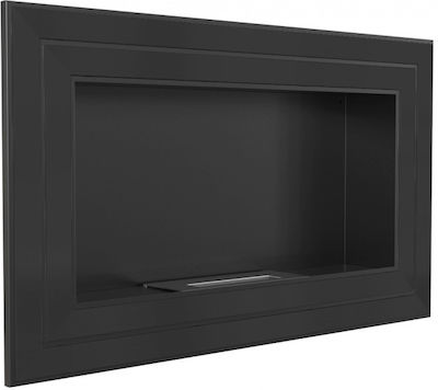 Kratki Juliet 1100 Tuv Wandmontiert Bioethanol Kamine Innenbereich Schwarz 110x14.2x65cm