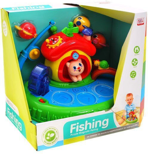 Jokomisiada Angelspiel Fishing Interactive Toy mit Lichtern